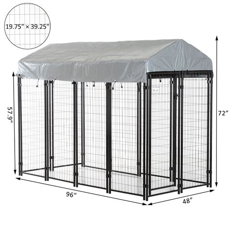 pawhut 88 metal outdoor pet enclosure|PawHut Outdoor Metal Kennel Enclosure for Small Animals .